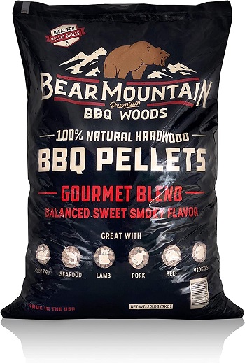 BEAR MOUNTAIN Premium BBQ WOODS 100% All Natural Hardwood Pellets   Gourmet Blend