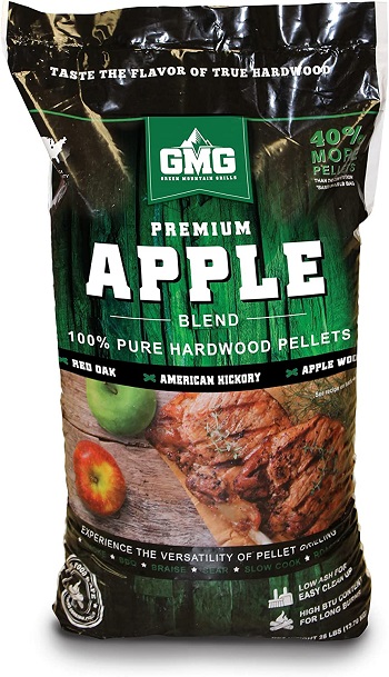 Green Mountain Grills Premium Apple 100% Pure Hardwood Grilling Cooking Pellets