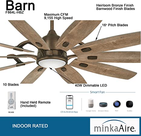 Minka Aire Ceiling Fan with LED Light