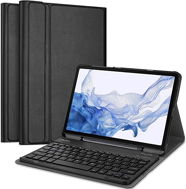 ProCase Keyboard Case for 12 4 inch S7 FE 2021  Tab S7 Plus 2020 with S Pen Holder